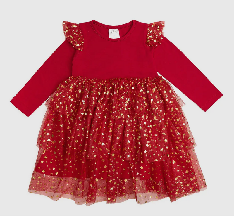 Scarlett Shimmer Christmas
Long Sleeve Tutu Dress.