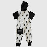 Hooded Rebel Short Sleeve
Romper in Bowie