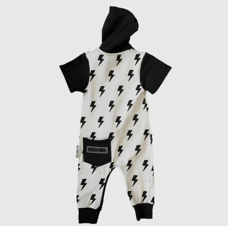 Hooded Rebel Short Sleeve
Romper in Bowie