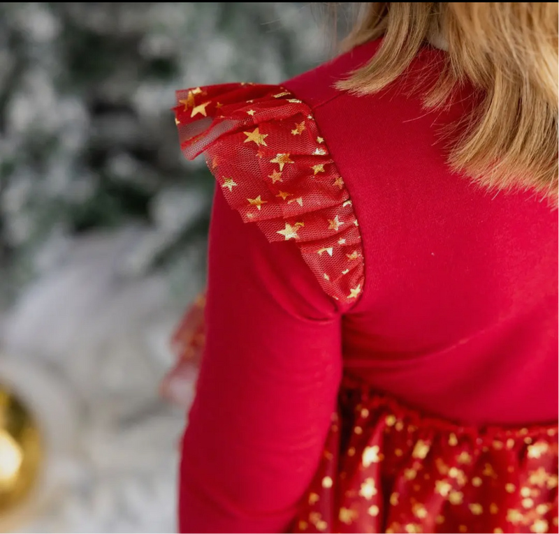 Scarlett Shimmer Christmas
Long Sleeve Tutu Dress.