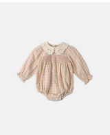 Quincy Mae, Callie Romper Pink Plaid