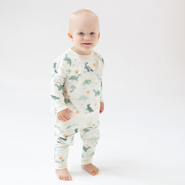 Soft Dinos - Green
Raglan Sweatshirt + Jogger Set