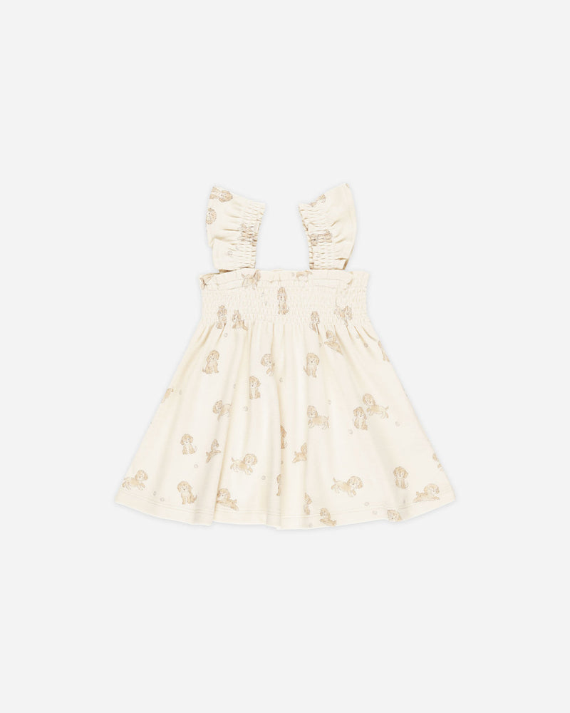 Smocked Jersey Dress || Puppies