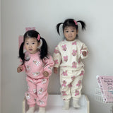 Heart Bear Top and Bottom Sets.