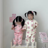 Heart Bear Top and Bottom Sets.
