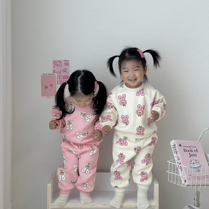 Heart Bear Top and Bottom Sets.