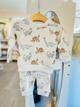 Soccer Dino Baby Jogger & Pants Set (Organic Cotton)