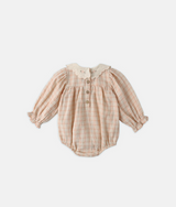 Quincy Mae, Callie Romper Pink Plaid