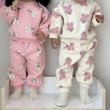 Heart Bear Top and Bottom Sets.